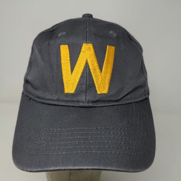 Port & Company Boy's Strapback Hat Gray Youth Embroidered W Logo - Picture 3 of 11